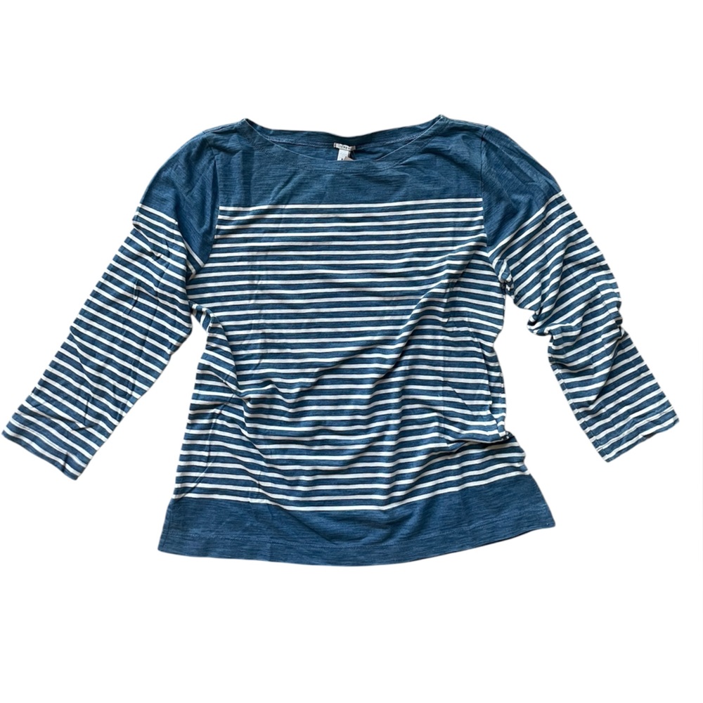 J. Crew Blue and White Striped Shirt